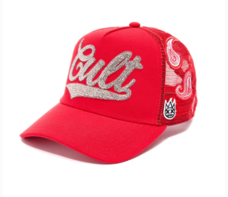 Cult Paisley Shimuchan Logo Mesh Back Trucker Hats 'Red'
