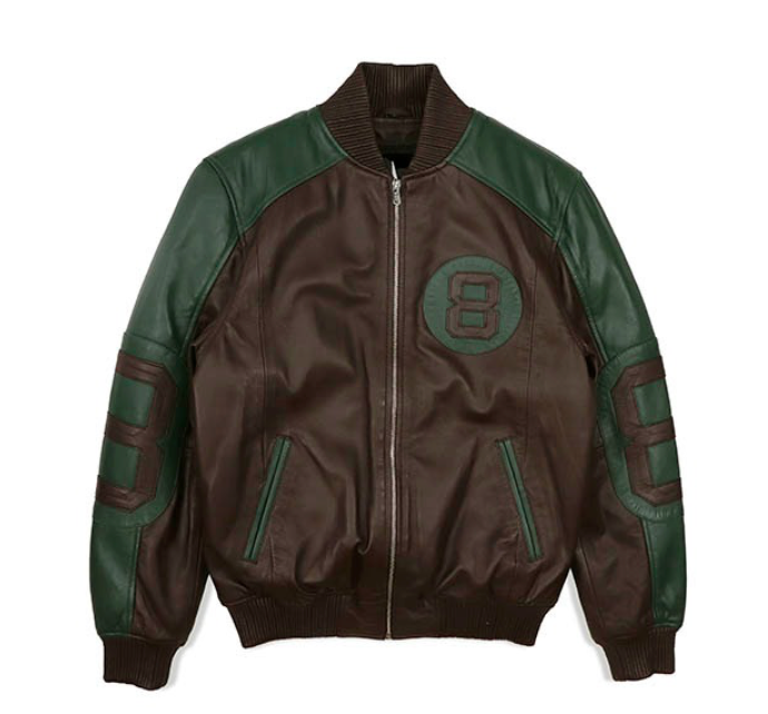 Hudson Outwear 8-Ball Leather Jackets 'Green Brown'