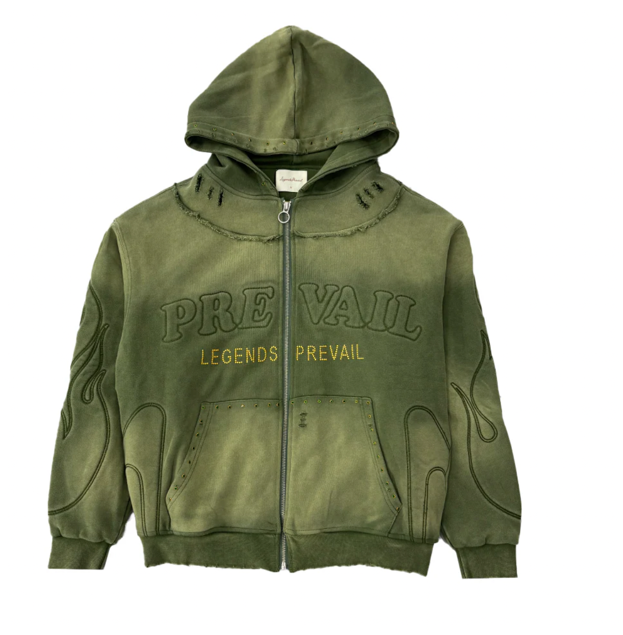 Legends Prevail Zip Up Hoodies "Green"