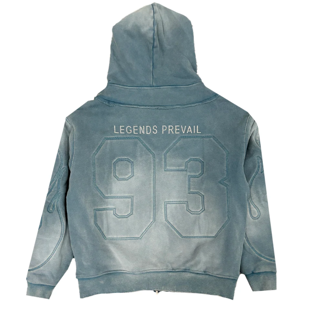 Legends Prevail Zip Up Hoodies "Wash Blue"