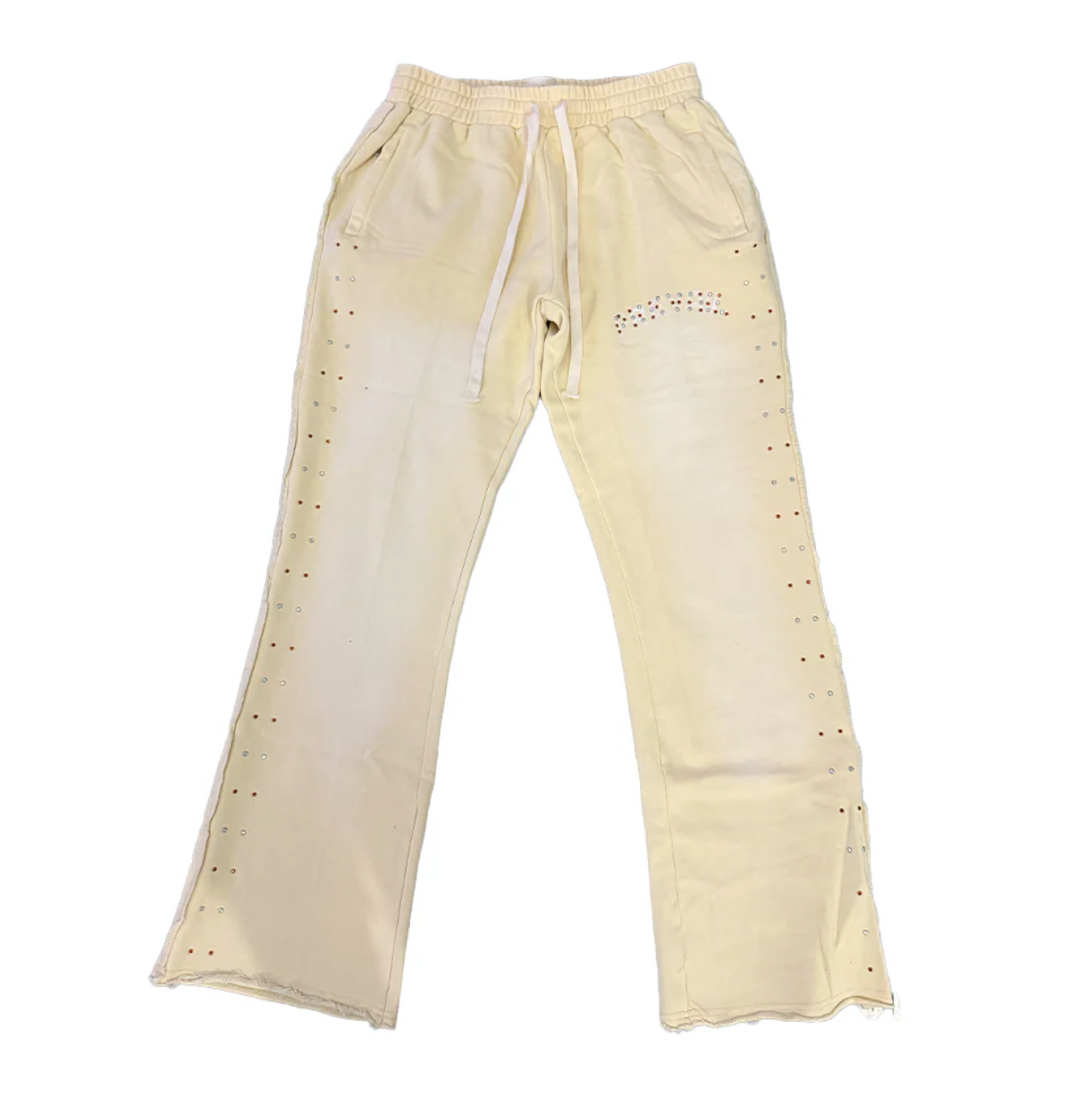 Legends Prevail Rhine stone Sweatpants "Cream"