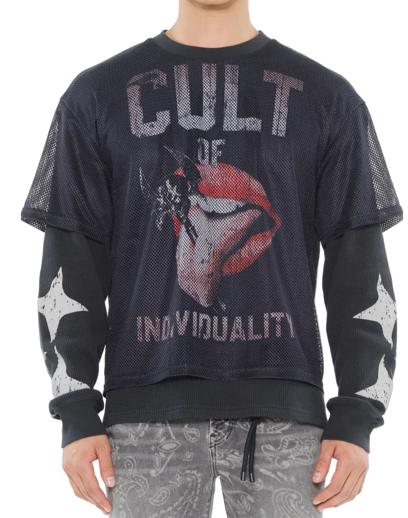 Cult Of Individuality Thermal LongSleeve T-Shirts "Black"