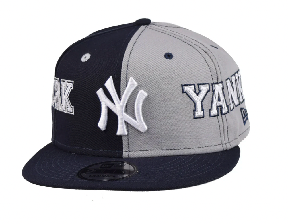 New Era New York Yankees Team Split Snapback Hat 'Navy-Grey'