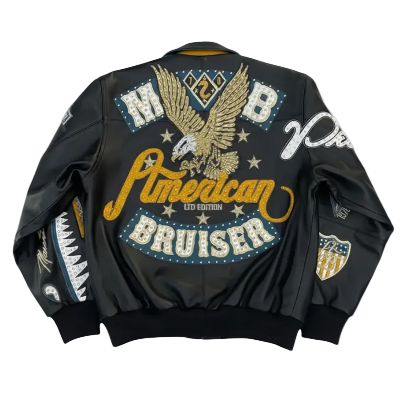 PELLE PELLE All American Bruiser Jacket 'Black/Yellow'