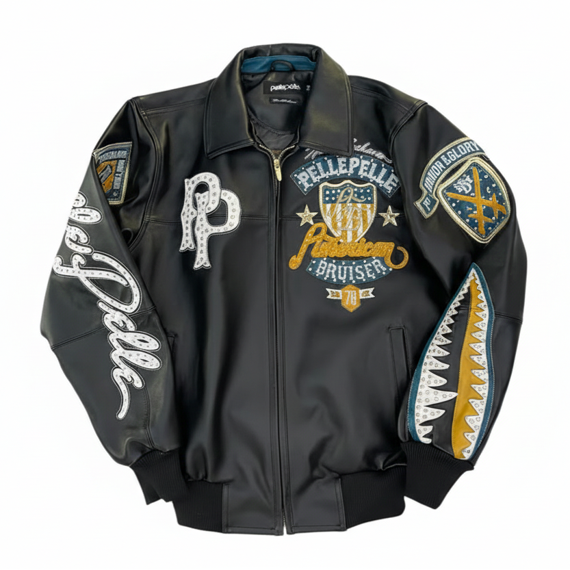 PELLE PELLE All American Bruiser Jacket 'Black/Yellow'