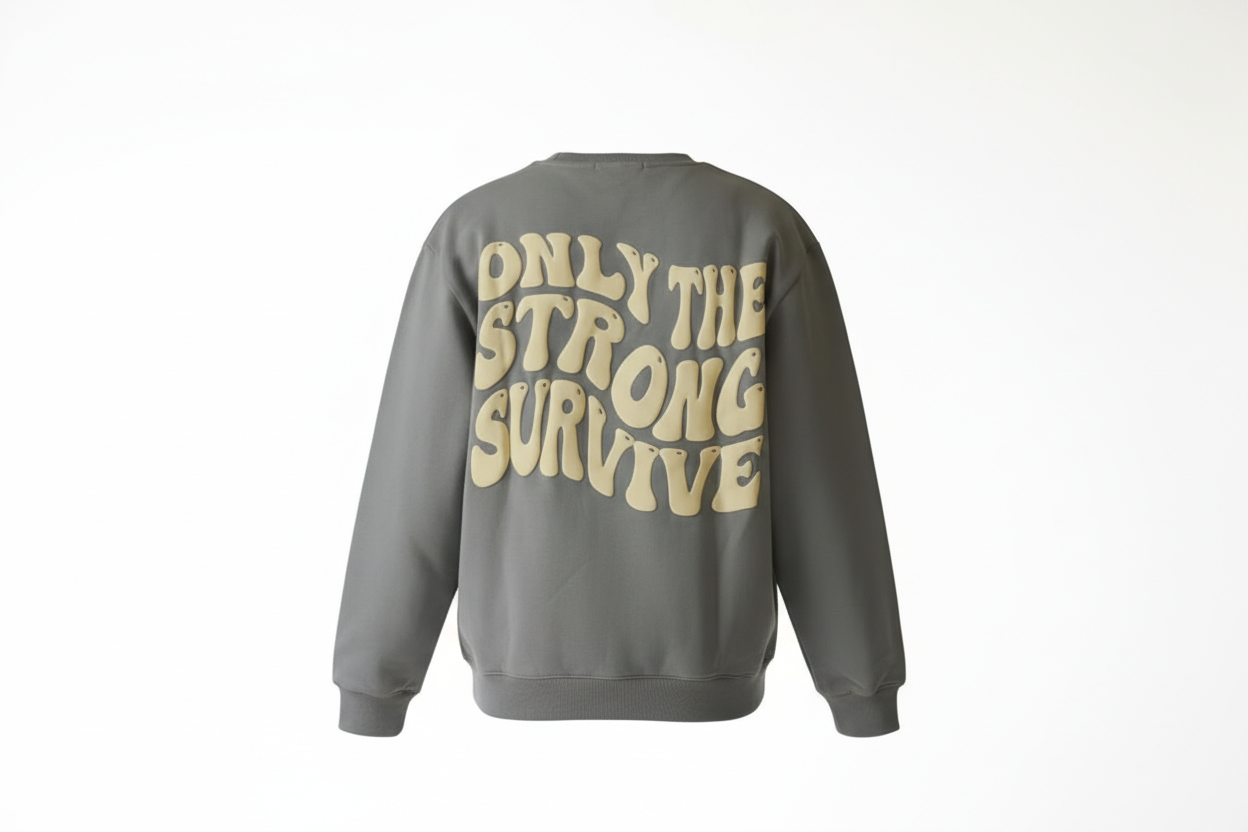 Bandits Only The Strong Survive Crewneck Sweatshirt 'Stone'