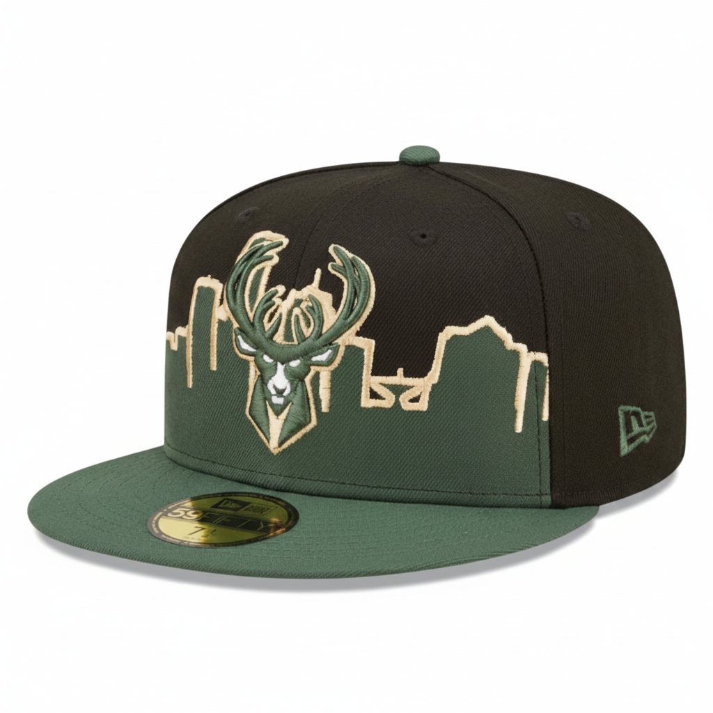New Era Milwaukee Bucks 2022 NBA Tip Off Fitted Hat 'Black/Green'