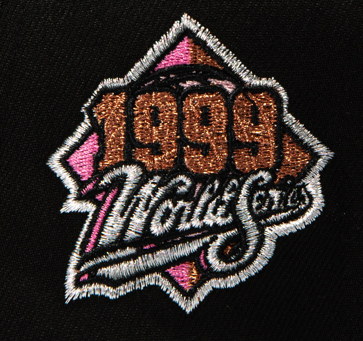 New Era A-Frame New York Yankees 1999 World Series Patch Snapback Blossom Hat 'Black/Brown/Pink'