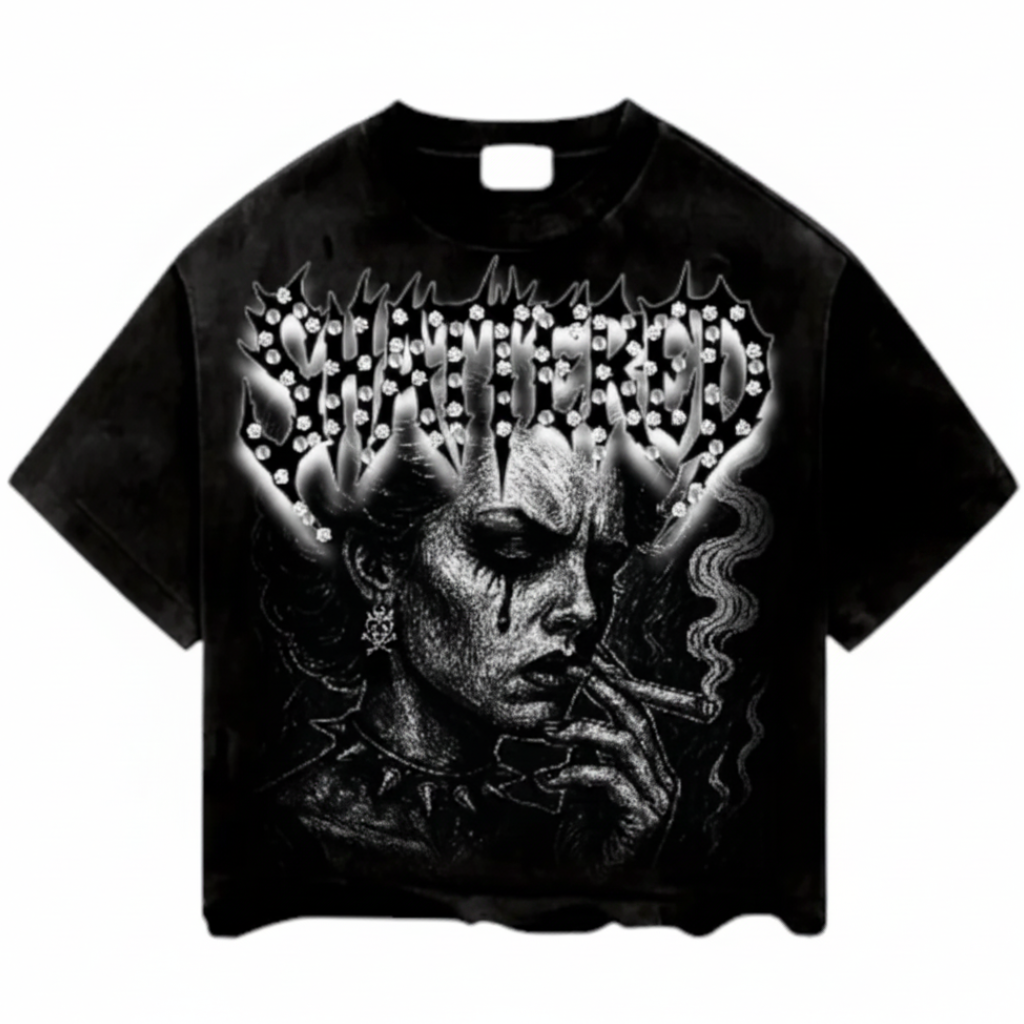 Shattered Hearts Anxiety T-Shirts 'Black'