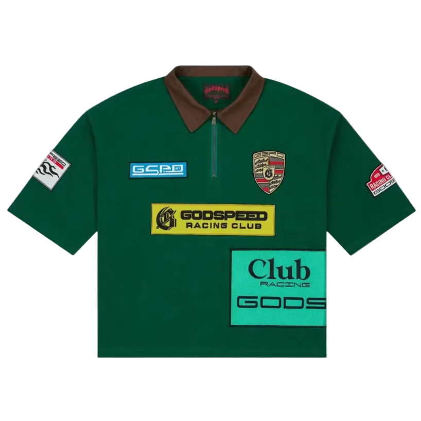 Godspeed GRC Quarter Zip Polo T-Shirt 'Green'