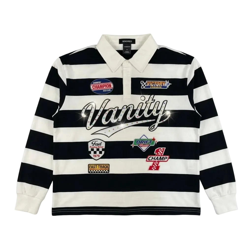 Kindred Vanity Stripe Patch Polo 'Black'