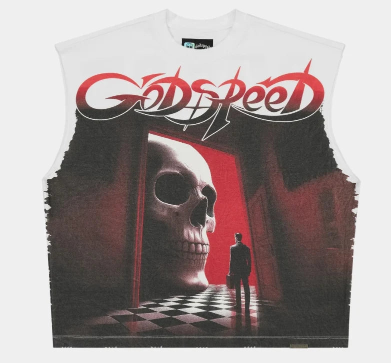 Godspeed Fate's Doorstep Sleeveless T-Shirt 'White'