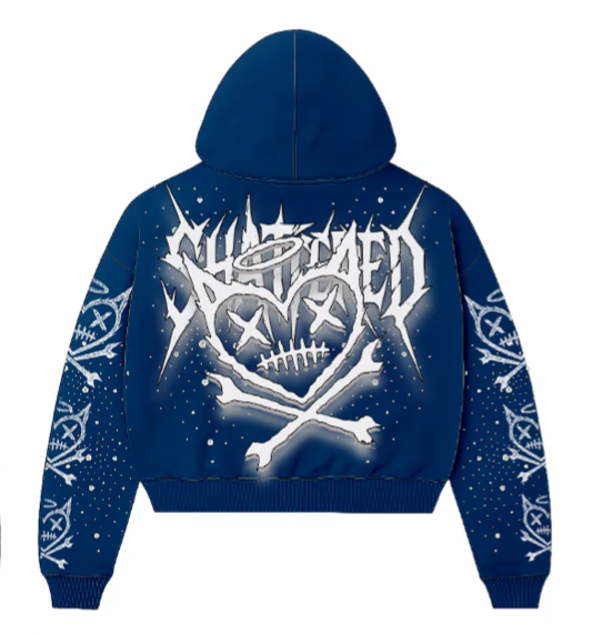 Shattered Hearts Logo Hoodies 'Navy'
