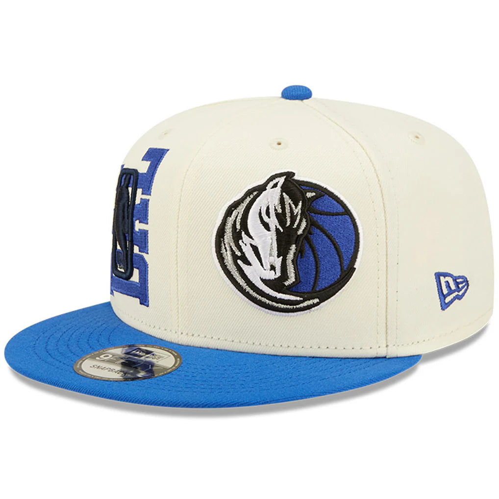 New Era Dallas Mavericks 2022 Draft Snapback Hat 'Cream/Blue'