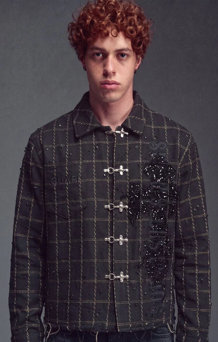 Guapi Plaid T-Shirt 'Obsidian Black'