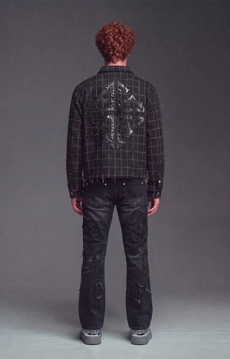 Guapi Plaid T-Shirt 'Obsidian Black'