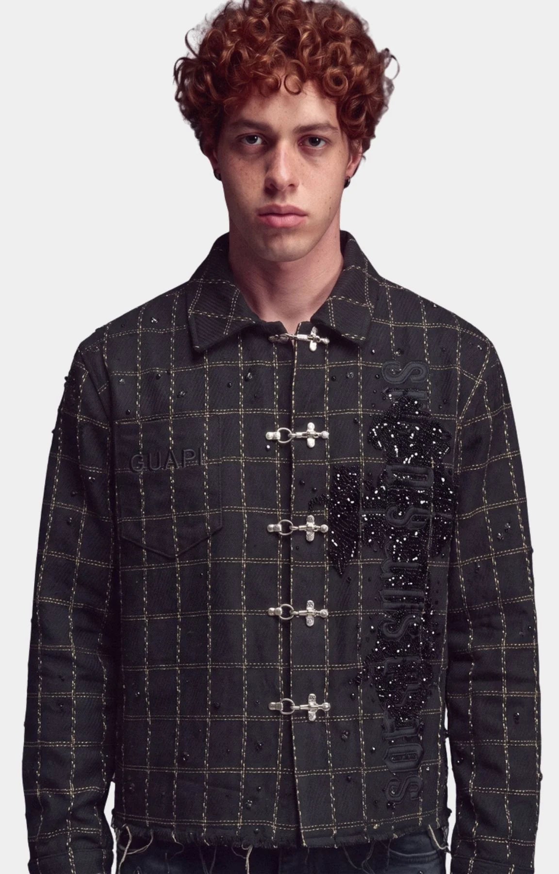 Guapi Plaid T-Shirt 'Obsidian Black'