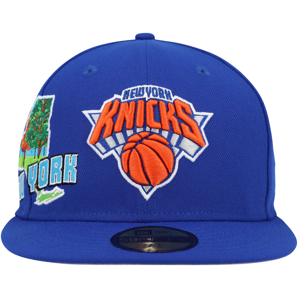 New Era New York Knicks Stateview Fitted Hat 'Blue'