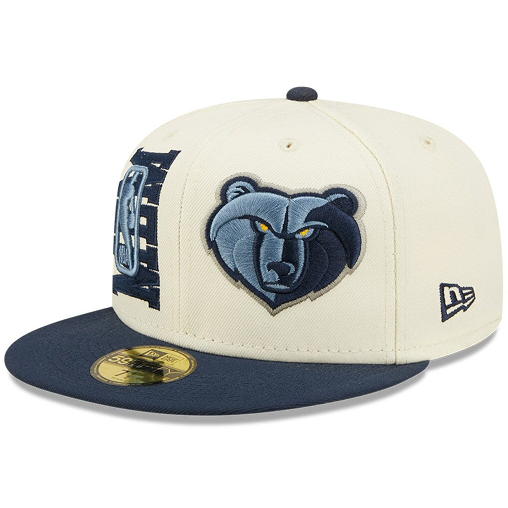 New Era Memphis Grizzlies 2022 NBA Draft  Fitted Hat 'Cream/Navy'
