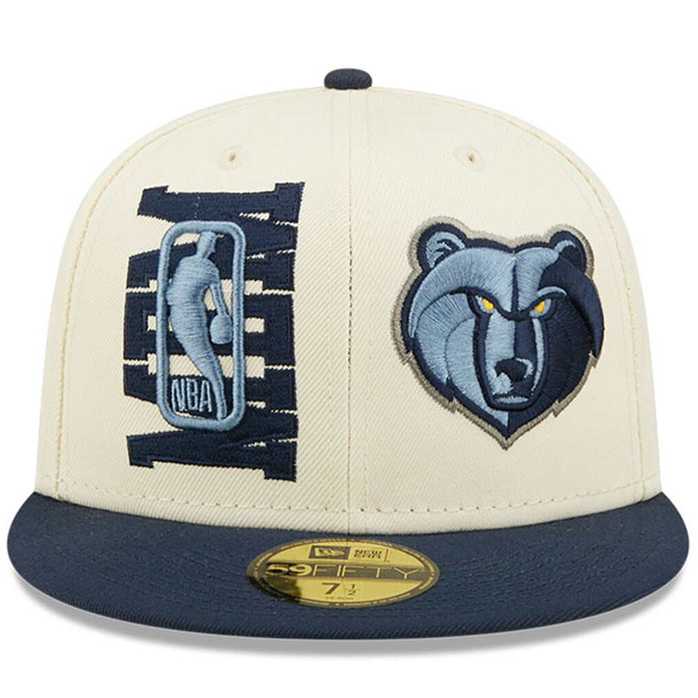 New Era Memphis Grizzlies 2022 NBA Draft  Fitted Hat 'Cream/Navy'