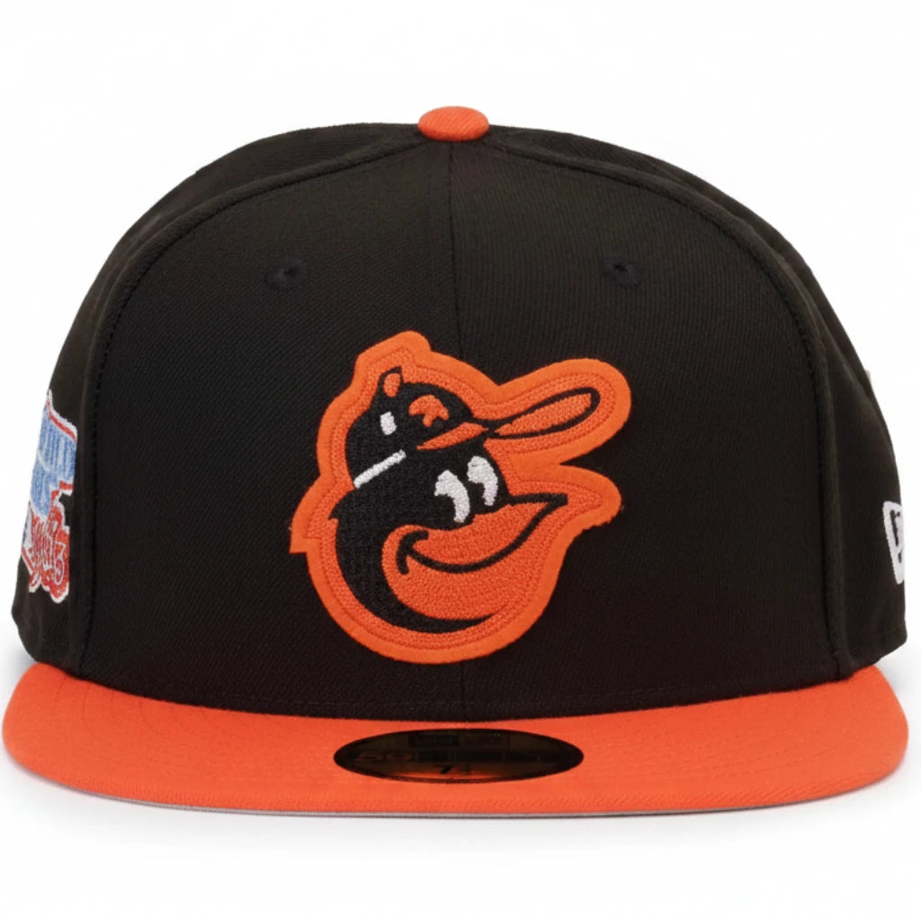 New Era Baltimore Orioles Letterman Fitted Hat 'Black/Orange'