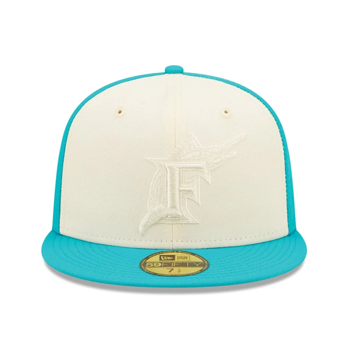 New Era Florida Marlins Tonal 2-Tone 1997 World Series SP Fitted Hat 'Teal/Cream'