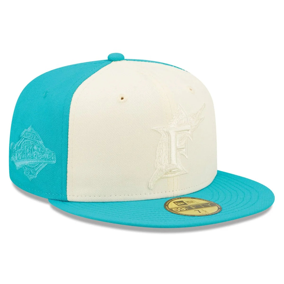 New Era Florida Marlins Tonal 2-Tone 1997 World Series SP Fitted Hat 'Teal/Cream'