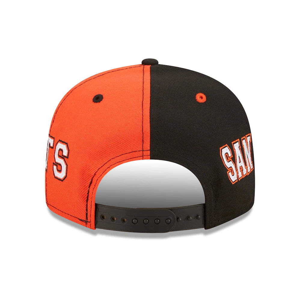 New Era San Francisco Giants Black/Orange Team Split Snapback Hat