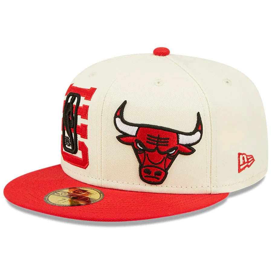 New Era Chicago Bulls 2022 NBA Draft Fitted Hat 'Cream/Red'